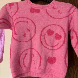 SMILEY WORLD Pink Sweater for Kids - size 5T/6